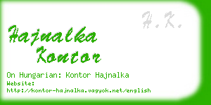 hajnalka kontor business card